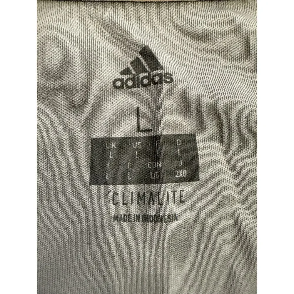 Adidas Mens Gray Climalite MLS Portland Timbers Short Sleeve Jersey Size L Large